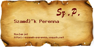 Szamák Perenna névjegykártya